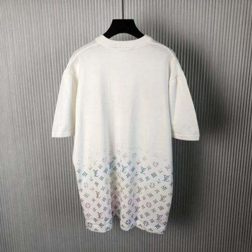 LV MONOGRAM GRADIENT EMBELLISHED SHORT-SLEEVED CREWNECK - LS075