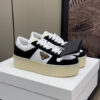 PRADA DOWNTOWN BOLD NAPPA LEATHER AND SUEDE SNEAKERS - PRS080