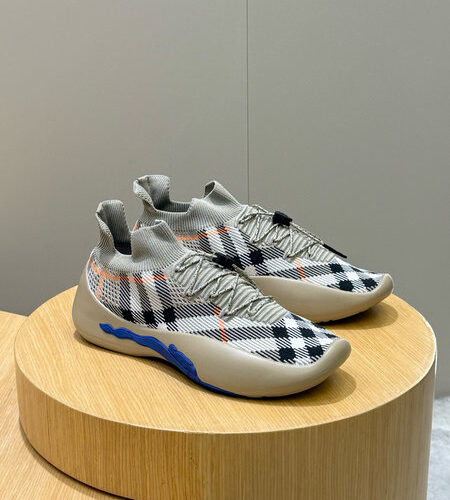 BURBERRY CHECK KNIT NEPTUNE SNEAKERS - BBR045