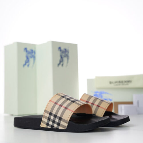 BURBERRY CHECK SLIDES - BSD008