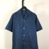 DIOR HOMME BLUE OBLIQUE SILK BLEND SHIRT - DS085