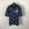 LV JACQUARD DAMIER SHORT-SLEEVED COTTON CREWNECK - LS077