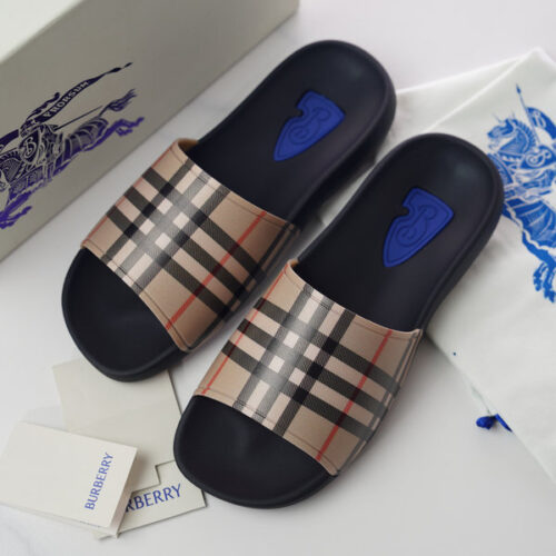 BURBERRY CHECK DIVE SLIDES - BSD018