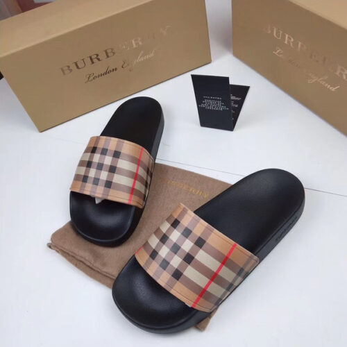 BURBERRY CHECK SLIDES - BSD010