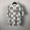LV JACQUARD DAMIER SHORT-SLEEVED COTTON CREWNECK - LS078
